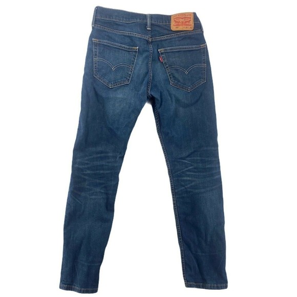 Levis Mens Jeans Size 29x27 Taper 502 Medium Wash Denim Zipper Fly Blue Pants - Picture 7 of 7